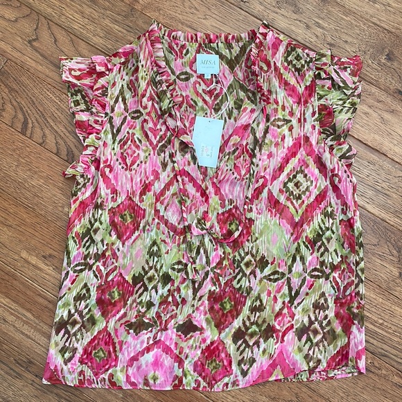 NWT MISA Los Angeles pink top, small - Picture 1 of 10
